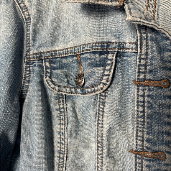 Christopher & Banks Cropped Denim Jacket 90s Retro Casual Blue Size S - Picture 6 of 6